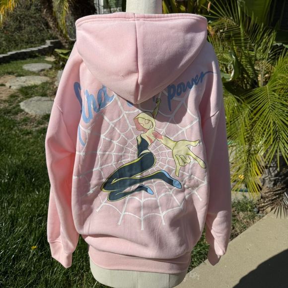 Marvel Pink Spider-Gwen Zip Up Hoodie - Picture 6 of 8